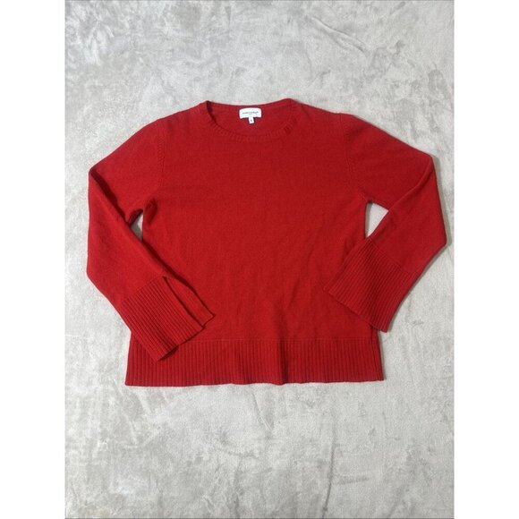Bianco & Blue Sweaters - Bianco & Blu Italy Merino Wool Cashmere Blend Sweater Womens Small Red Knit